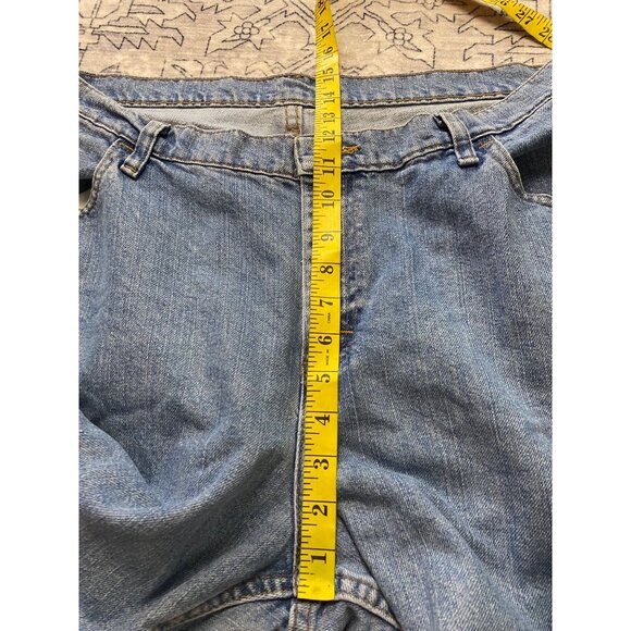 Riders Womens Blue Denim Capri Jeans Size 20W Cuffed Hem Medium Wash Capris - Picture 8 of 8